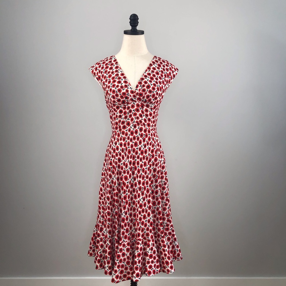 Kate Spade silk poppy dress size 2